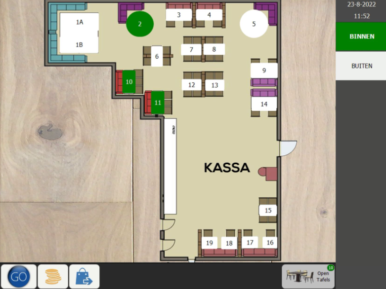 Plattegrond horeca